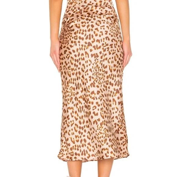 Free People Leopard Print Midi Skirt - Picture 2 of 4